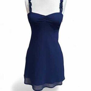 NEW urban outfitters Johnson ruffle mini slip dress